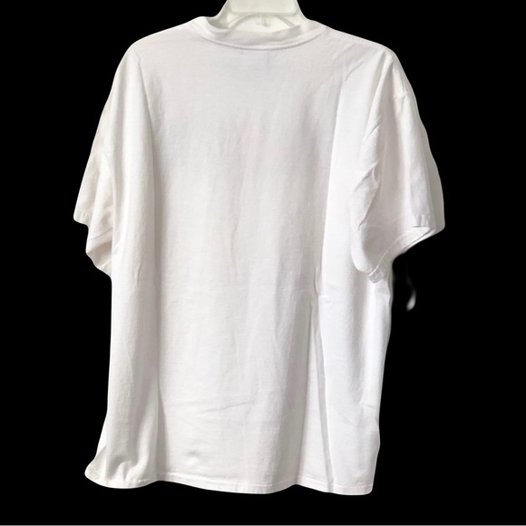 Gramps White with Red and Black Plaid Lettering Crewneck T-Shirt  Size XL - Picture 3 of 7